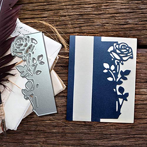 3 Pack Metallic Cutting Dies,3D Embossing Die Stencil Mould Nesting Template for DIY Scrapbooking Album Decorative Letter Paper Card Craft Making Machine,Rose/Flower/Gift Card Shape