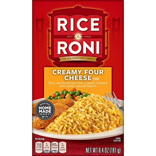 RICE A RONI RICE MIX, CREAMY FOUR CHEESE, 6.4 OZ