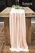 Ling's moment 10Ft Light Peach Sheer Table Runner for Rustic Boho Wedding Party Bridal Shower Decorations