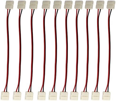 COOLLED -10 X LED 5050 Strip lights Wire 2Pin Connector Single Color Adapter C...