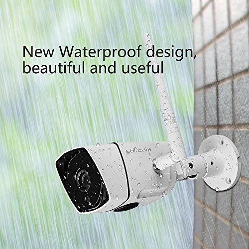 Ebitcam 1080P HD WiFi Outdoor Security Camera,Home Surveillance System, IP66 Weatherproof, Night Vision, Motion Detection Push Alerts,Smooth Real-Time Picture,Cloud Service