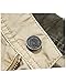 JoJoJoy Men's Casual Loose Fit Cargo Shorts, Straight Multi-Pocket Cotton Outdoor Wear Khaki Size 36