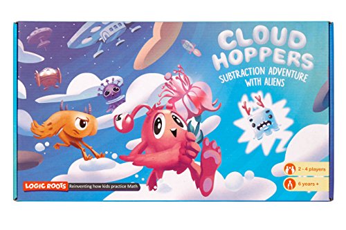 Logic Roots Cloud Hoppers Addition and Subtraction Board Game For Kids Stem Toy Math Resource