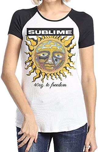 Nanlight Women's Sublime 40oz to Freedom Short sleeveRaglan Baseball T-Shirts Black
