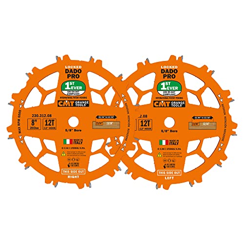 CMT ORANGE TOOLS 230.312.08 DADO Set Saw Blade HW D=8” B=5/8” Z12 photo 10