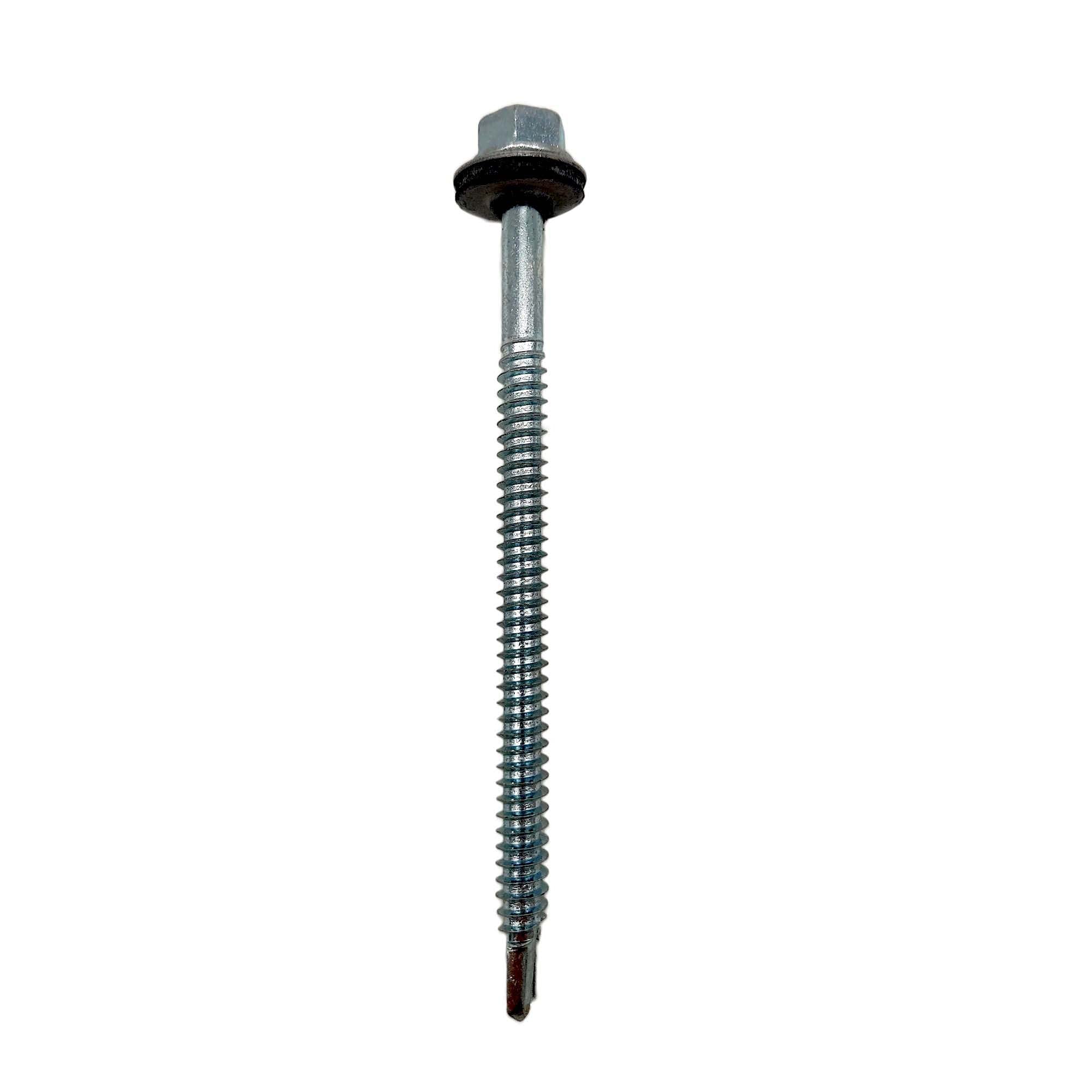 DOJA Industrial | SELF Tapping Screws Metal M6 | Pack 50 | 6,3 x 100 mm | Self Drilling hex Head Screws with Washer | Steel Roofing Screws for Screw Drill Bodywork Cladding Screws Metal or Cover