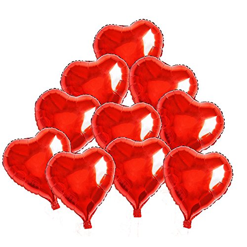 BinaryABC Foil Balloons,Love Heart Shape Helium Valentines Wedding Birthday Party Decorations,Approx - //coolthings.us