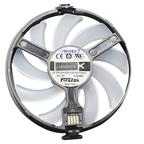 Hard-Swap-Fans-GPU-VGA-LED-Ventilador-de-Refrigeracin-de-Repuesto-Graphics-Card-Fan-para-XFX-R7-370-RX-460-470-480-Graphic-Card-Blue-LED
