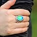 MOJO JEWELRY Mood Ring Changing Color for Adults Antique Sterling Silver Vintage Statement Rings Women RS019