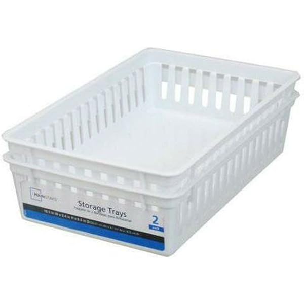 Mainstays Clear Plastic Fridge Organization Bin 4Pack Set, Various