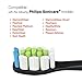 Sonimart Premium Replacement Toothbrush Heads for Philips Sonicare DiamondClean HX6063, Black 8 pack, fits DiamondClean, Essence+, Plaque Control, Gum Health, FlexCare, HealthyWhite and EasyClean