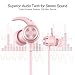 Picun Bluetooth Headphones Wireless Sport Earphones Lightweight Magnetic Earbuds Sweatproof In Ear Earphones with Built-in Mic Wireless Bluetooth Headphones for Running Gym Workout (Rose Gold)