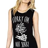 EFINNY Women Casual Boho Sleeveless Vest Shirt Back Cut Blouse Crop Top Tank (X-Large(US 8), #2 Black)