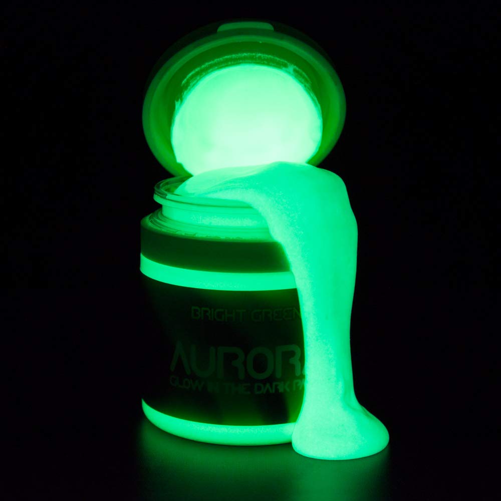 Glow in The Dark Paint, 1.7 fl oz (50ml), Aurora Bright Green, Non