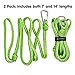 Skog Å Kust Premium PWC Dock Lines | 2-Pack Heavy Duty Braided Ropes, 1/2'' x 7ft & 14ft Lengths, with 316 Stainless Steel Clip