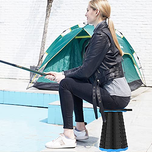 SUGUTEE Portable Collapsible Retractable Telescoping Stool for Adults