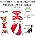 Caution Red Color Coded Waterproof Padded Adjustable Non Pull Front and Back Ring Alert Warning Small Vest Dog Harness Prevents Accidents By Warning Others of Your Dog in Advance