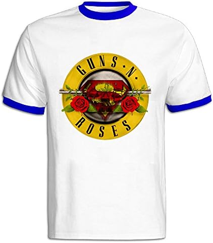 Mansway Men's Guns N Roses Logo Hit Color Short Sleeves Tee Shirt
