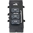 15067877, 19168769 4WD Selector Switch, 4x4 Wheel Drive 3 Button Transfer Case Switch fitS for Chevrolet Silverado 1500/2500 /3500 2001-2002/For for GMC K1500/K2500 Suburban 1998-1999/ for GMC SIER