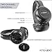 RP Accessories IR-609B Infrared Wireless Headphones, 2-Channel Folding Universal Rear Entertainment System IR Headphone for Car TV and DVD Player Audio, Set of 4