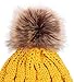 Simplicity Men / Women's Winter Hand Knit Faux Fur Pompoms Beanie Hat Ginger