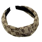 Designer GG Letter Embroidery Headbands - Cross Knot Wide Hairbands for Women - GG LOGO Hard Hair Hoops for Girls - 1Pcs of Pack (GG Letter Style)