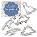 Ann Clark Cookie Cutters 5-Piece Dinosaur Cookie Cutter Set with Recipe Booklet, Triceratops, Stegosaurus, T-Rex, Brontosaurus and Pterodactyl