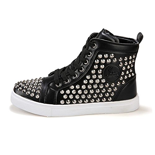 Kivors Casual Mens Rivet High Top Hip Hop Fashion Shoes