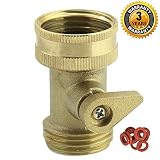 Heavy Duty Brass Garden Hose Shut Off Valve (Brass Shut-Off 1PC)