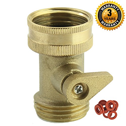 Heavy Duty Brass Garden Hose Shut Off Valve (Brass Shut-Off 1PC)