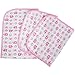 MyKazoe Waterproof Bassinet Play Yard Pad & Lap Pads - Set of 3 (Pink Elephant)