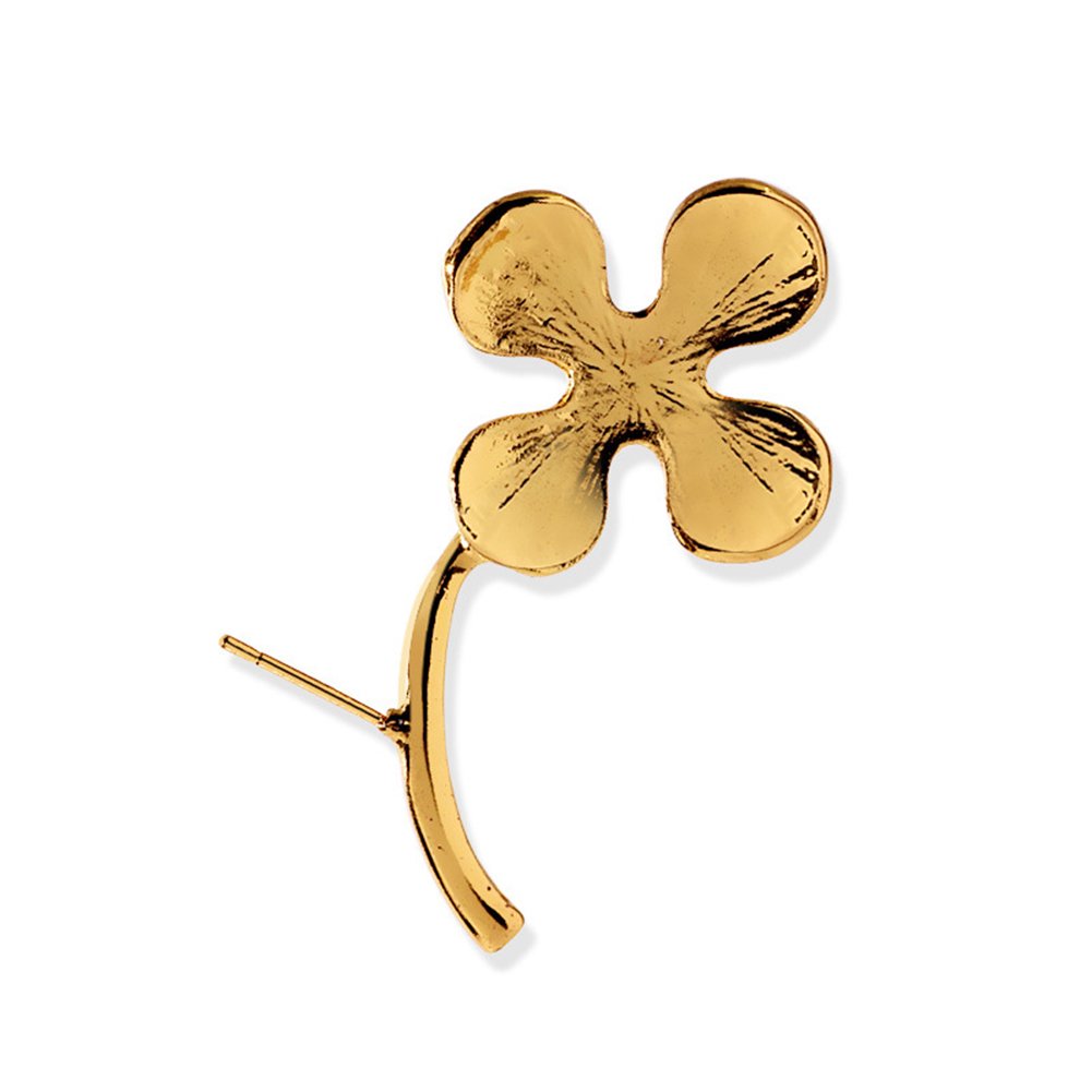 vintashion ZJ-3666 Gold Plated Clover Design Women Brooch and pin