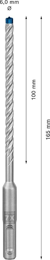 Bosch 30x EXPERT SDS plus-7X Hammer Drill Bit 6 mm Carbide 100/165 view 3