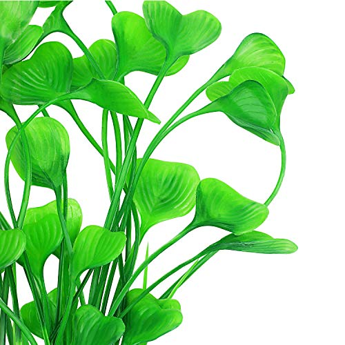 MyLifeUNIT Plastic Fish Tank Plants, 2 Pack Artificial Tall Aquarium