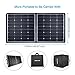 POWERADD 100W Solar Charger, 18V 12V SUNPOWER Solar Panel Water/Shock / Dust Resistant Foldable Panel for Laptop, MacBook, iPhone, Samsung, Generator, ChargerCenter, UPS and More