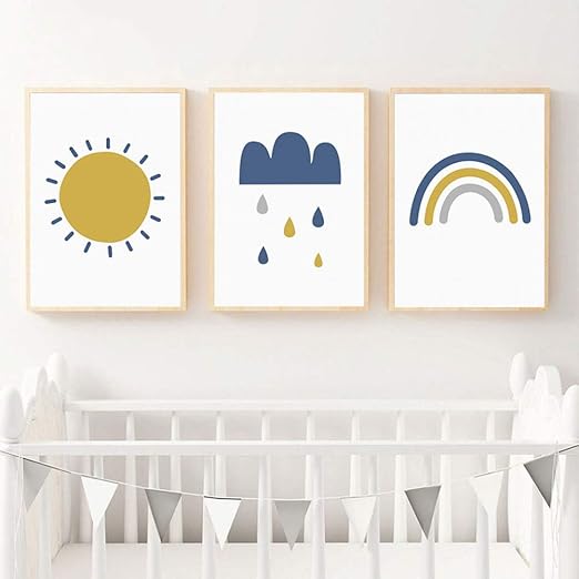 Pdfke Minimalistische Leinwandbilder Wandkunst Bilder Poster Drucke Fur Kinderzimmer Wohnkultur Ohne Rahmen 40cmx60cmx3stucke Amazon De Kuche Haushalt
