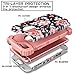 SKYLMW Case for iPhone 6 Plus, Case for iPhone 6s Plus, Three Layer Heavy Duty High Impact Resistant Hybrid Protective Cover Case for iPhone 6 Plus/6s Plus, Rose Flowers/Rose Gold