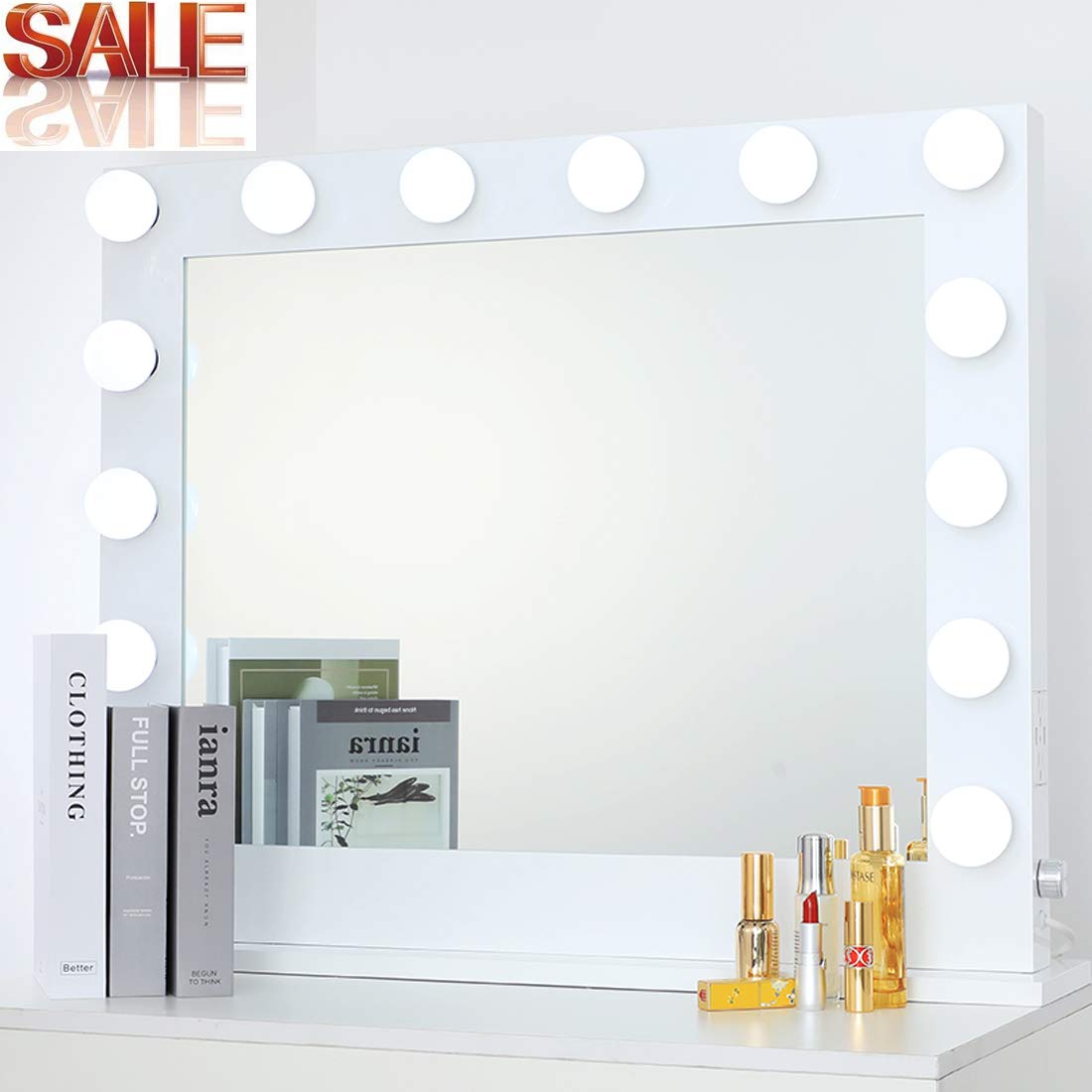 Best Hollywood Style Lighted Vanity Makeup Mirror With Outlet