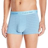 Calvin Klein Men's Underwear Body Modal Trunks, Bridge Blue/Urban Stripe, Large