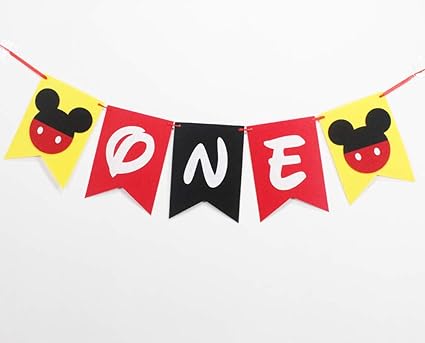 Amazon Com Hongkai Mouse Inspirado 1er Cumpleanos Banner Decoraciones Hecho A Mano Una Bandera Trona Bandera Rojo Negro Amarillo Fiesta Decoracion Bebe Primer Cumpleanos Decoraciones Suministros