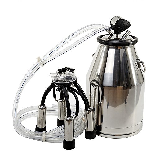 25L 304 Stainless Steel Portable Cow Milker Bucket Tank Milking Machine without pump