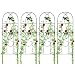 4 Pack Garden Trellis for Climbing Plants 60" x 18" Rustproof Sturdy Black Iron Trellis for Potted Plant Support Butterfly Metal Trellises for Climbing Roses Vines Flower Vegetables Cucumber Clematis