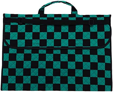 市松xグリーン 防災頭巾 カバー 背もたれ 座布団 名札付き セール開催中最短即日発送 約33cmｘ約49cm 日本製 キルティング 幼稚園 中学 小学校 背板幅36cmタイプ 男の子 女の子 防災ズキン 学生 かわいい かっこいい