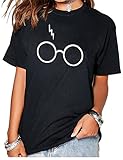 Peceony Cotton Glasses Print Women Short Sleeve Crew Neck T-shirts