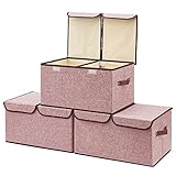 Large Storage Boxes [3-Pack] EZOWare Large Linen