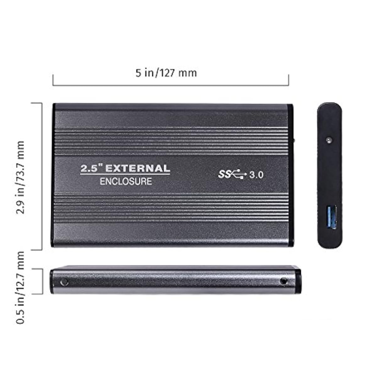 External Backup Hard Drive 500gb Usb 3 2 0 Case Enclosure 2 5 Portable