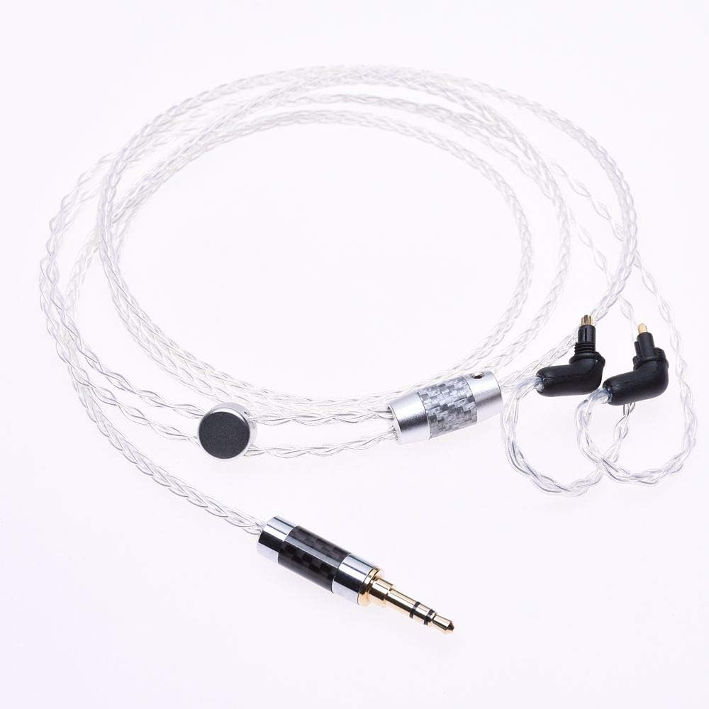 1.2M 8 Cores 5N OCC Silver Plated Cable For Sony MDR-EX1000 EX800 Headphone Upgrade Cable
