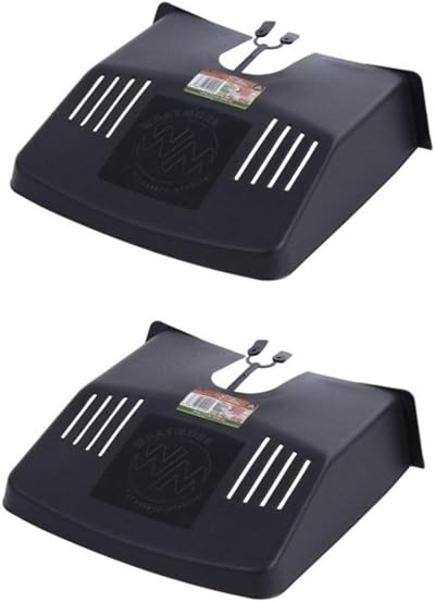 Plastix Grid Drain Cover Pack of 2 Black Plastic Gutter Covers