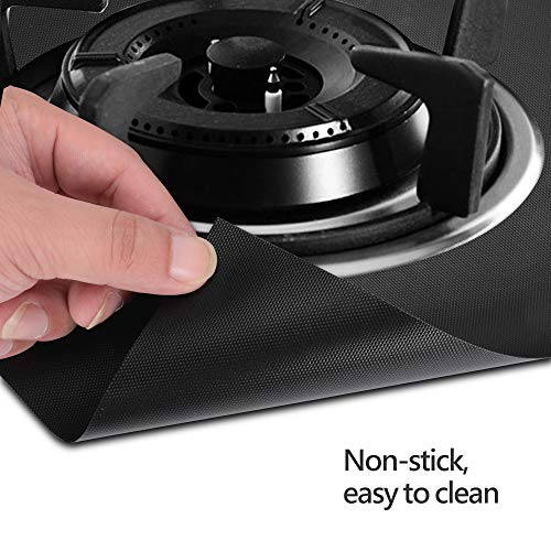 TRUSBER Gas Stove Burner Covers, 0.2 mm Double Thickness Gas Range Protectors, Reusable Stovetop Burner Liner Covers, Non-Stick, FDA approved, Easy Clean Cover Mat Pad (Pack of 4) - Thumbnail 3