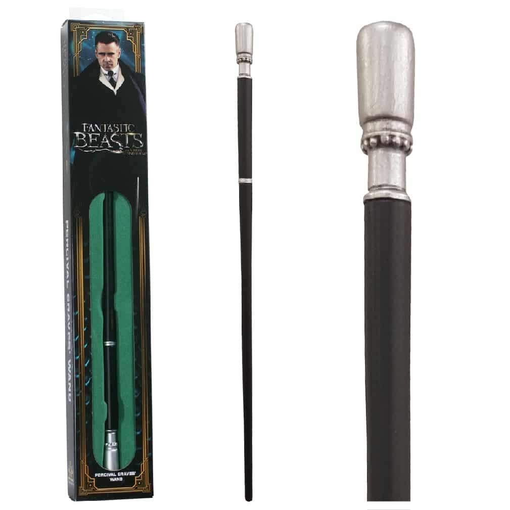 The Noble Collection - Percival Graves Wand In A Standard Windowed Box - 15in (37cm) Wizarding World Wand - Fantastic Beasts Film Set Movie Props Wands